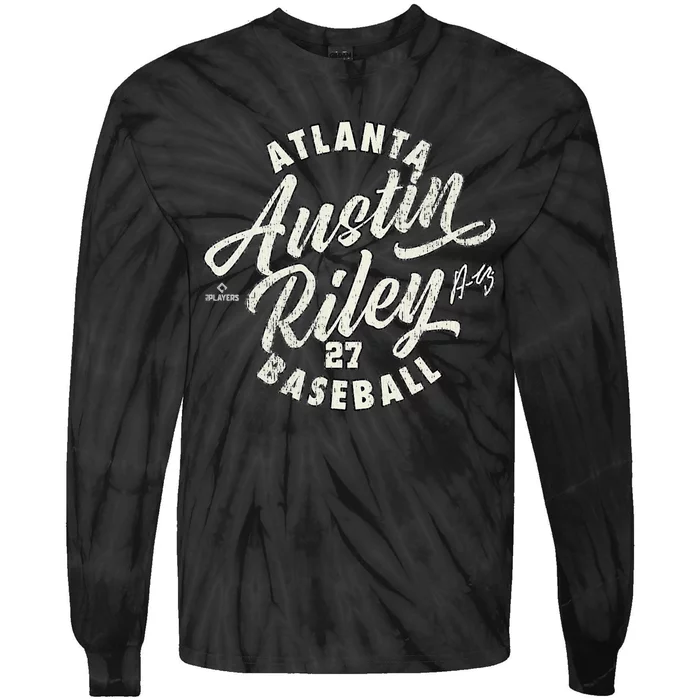 Austin Riley Atlanta Baseball Rock Tie-Dye Long Sleeve Shirt