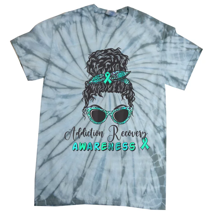Addiction Recovery Awareness Month Sobriety Support Tie-Dye T-Shirt