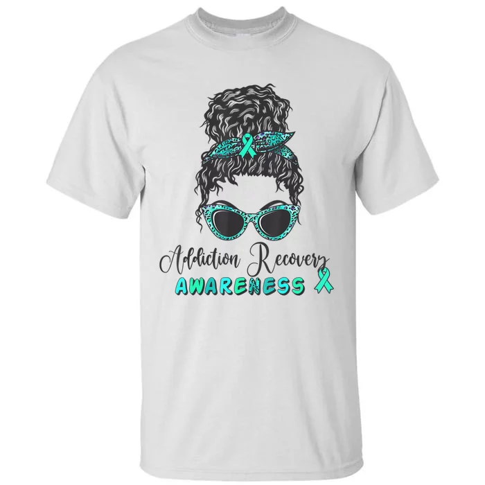 TeeShirtPalace | Addiction Recovery Awareness Month Sobriety Support Tall  T-Shirt
