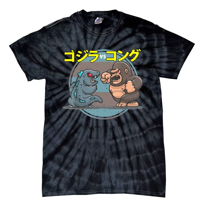 Amazing Retro Art Go.Dzi.Lla Vs K.O.Ng Tie-Dye T-Shirt