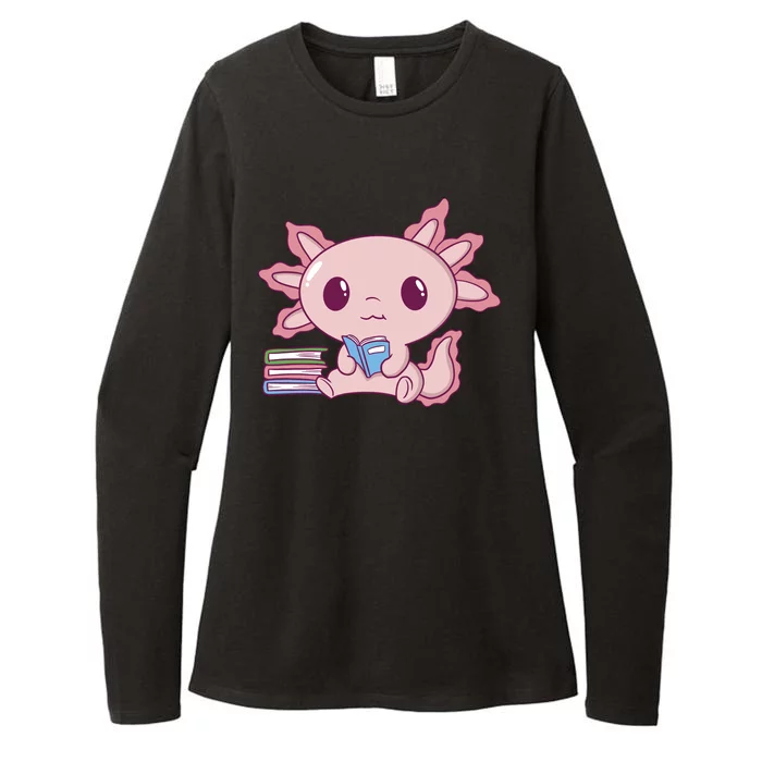 Axolotl Reading Womens CVC Long Sleeve Shirt