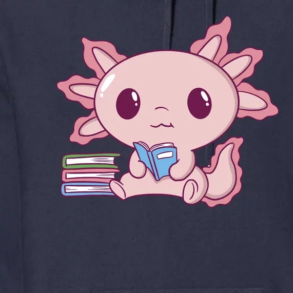 Axolotl Reading Premium Hoodie