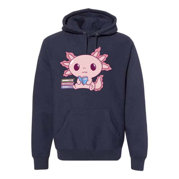 Axolotl Reading Premium Hoodie