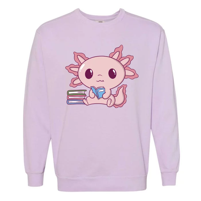 Axolotl Reading Garment-Dyed Sweatshirt