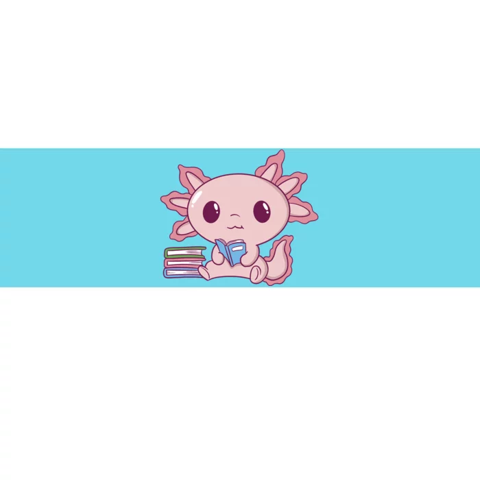 Axolotl Reading Bumper Sticker