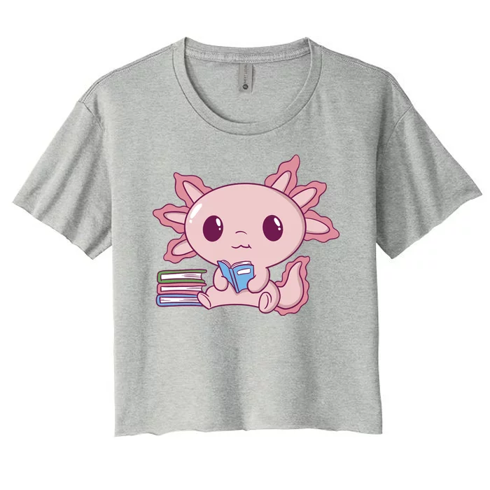 Axolotl Reading Women's Crop Top Tee