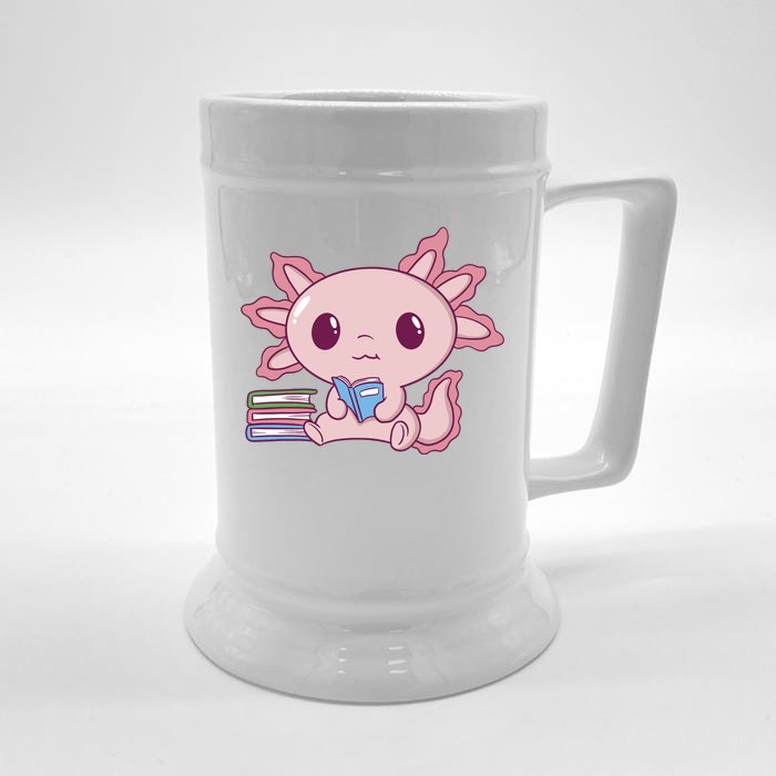 Axolotl Reading Front & Back Beer Stein