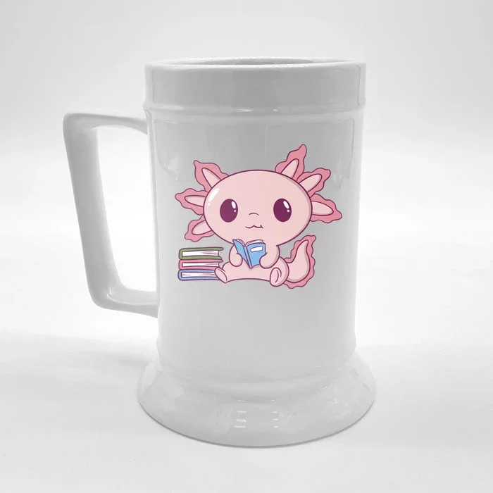 Axolotl Reading Front & Back Beer Stein