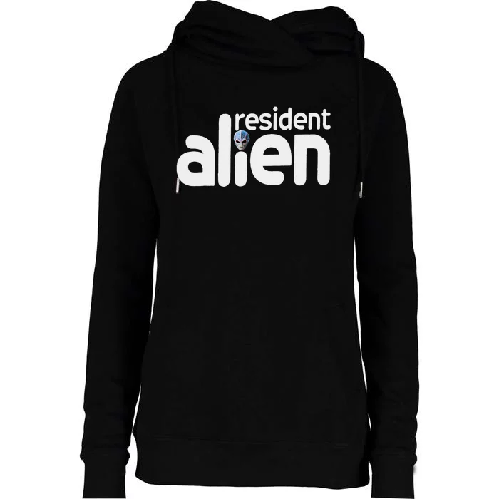 Alien Resident A Strange Student Womens Funnel Neck Pullover Hood