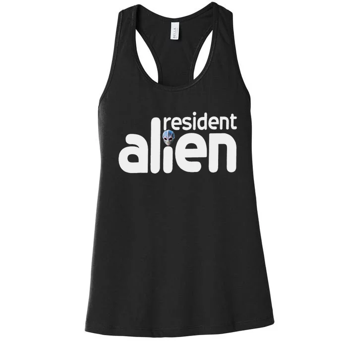 Alien Resident A Strange Student Women's Racerback Tank