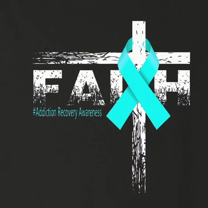 Addiction Recovery Awareness Christian Faith & Cross Toddler Long Sleeve Shirt