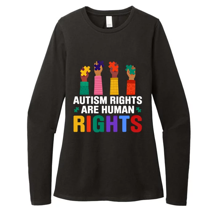 Autism Rights Are Hu Rights Autism Awareness Acceptance Gift Womens CVC Long Sleeve Shirt