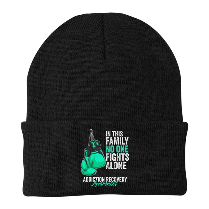 Addiction Recovery Awareness Month Gloves Teal Ribbon Knit Cap Winter Beanie