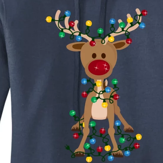 Adorable Reindeer Women's Pullover Hoodie