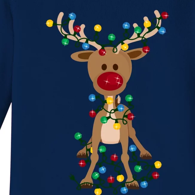 Adorable Reindeer Baby Long Sleeve Bodysuit