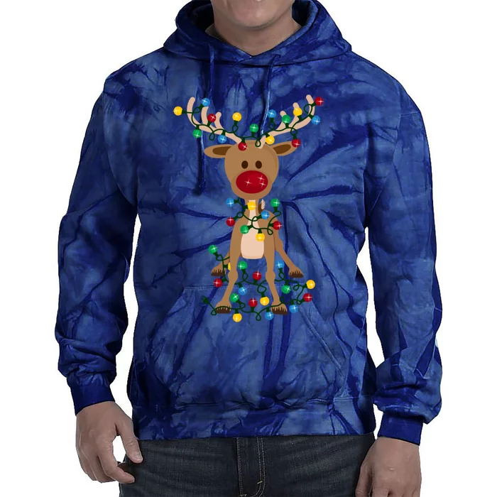 Adorable Reindeer Tie Dye Hoodie