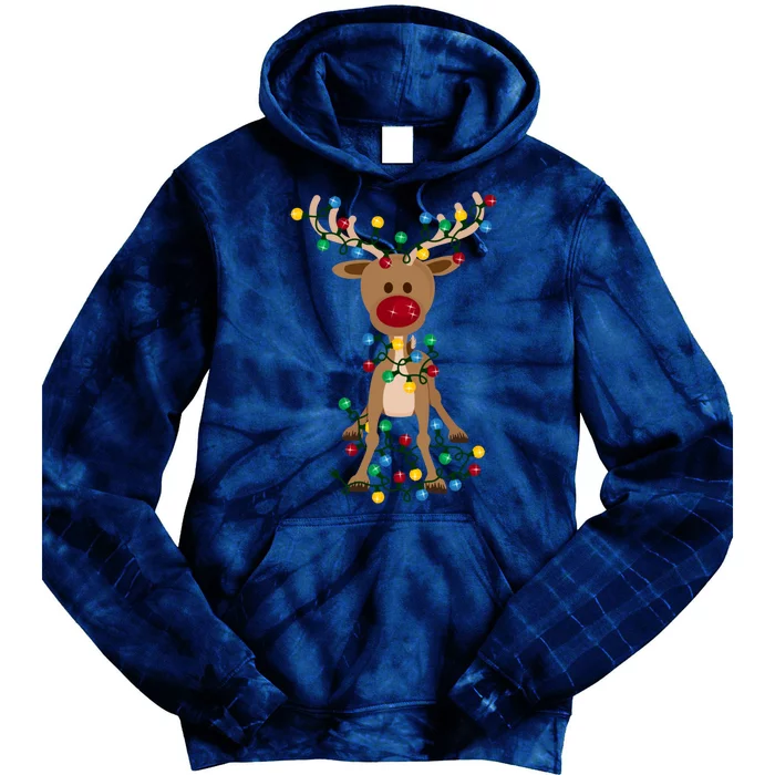 Adorable Reindeer Tie Dye Hoodie