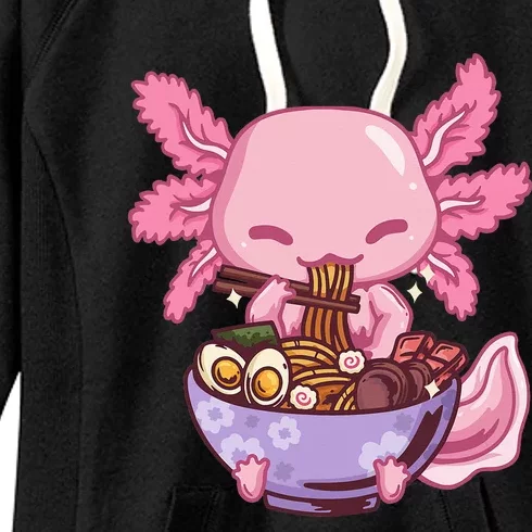 Axolotl Ramen Anime Kawaii Eating Women's Fleece Hoodie