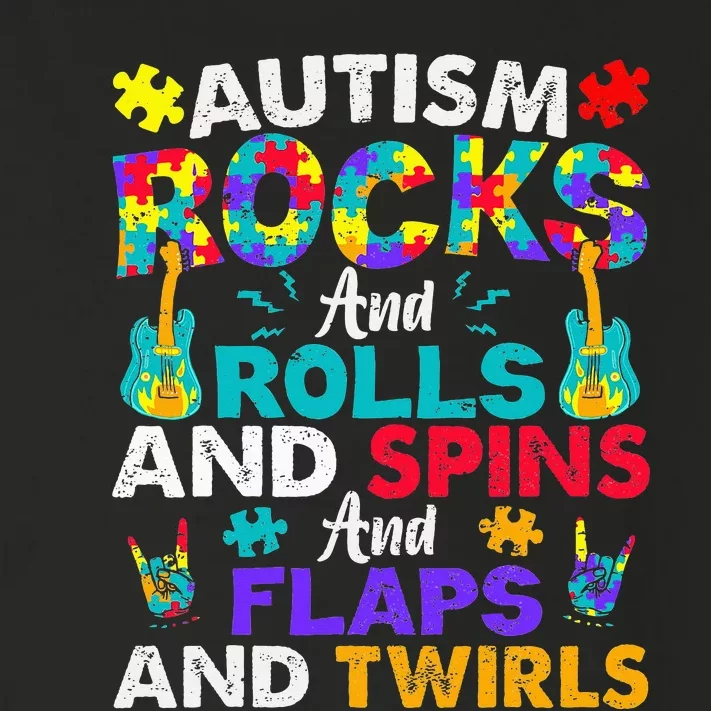 Autism Rocks And Rolls Funny Autism Awareness Month Toddler Long Sleeve Shirt