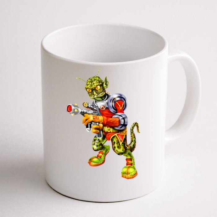 Alien Reptilian Front & Back Coffee Mug