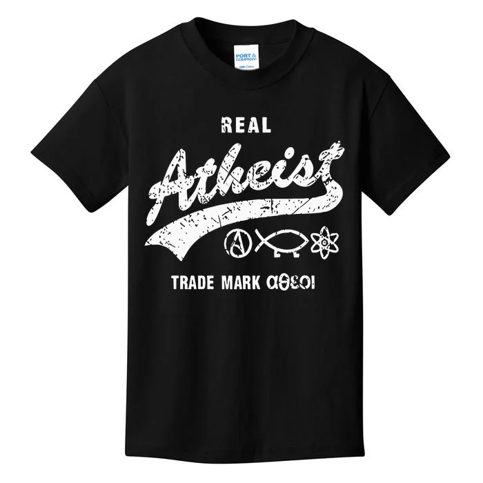 Atheistdad Real Atheist Trade Mark Kids T-Shirt