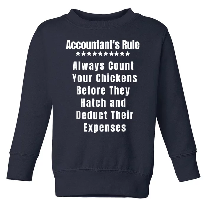 Accounting Rule Always Count Your Chickens Before They Hatch Toddler Sweatshirt