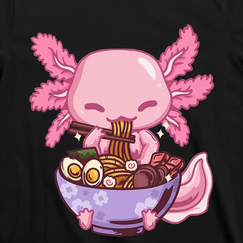 Axolotl Ramen Anime Kawaii Eating T-Shirt