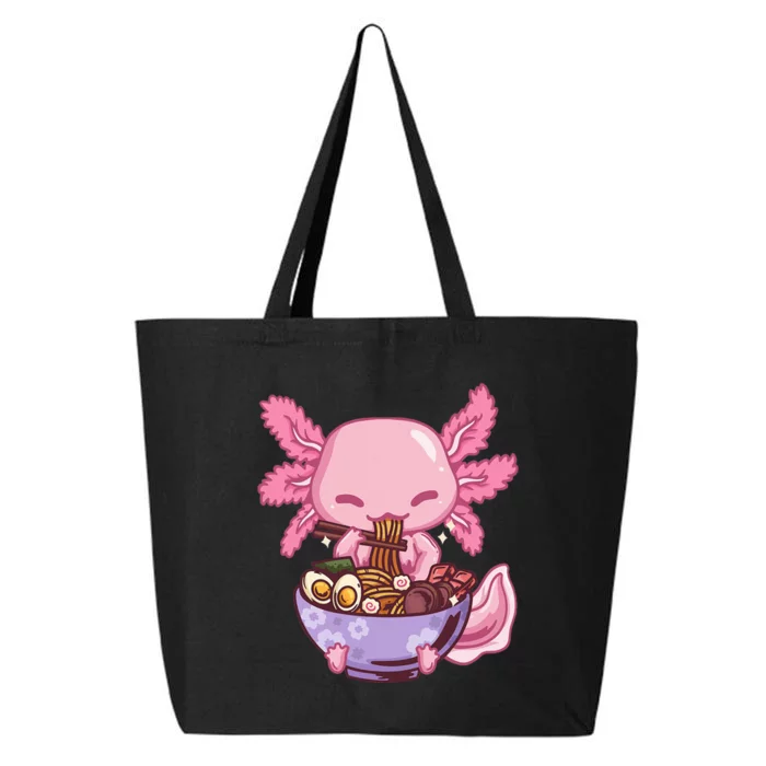 Axolotl Ramen Anime Kawaii Eating 25L Jumbo Tote