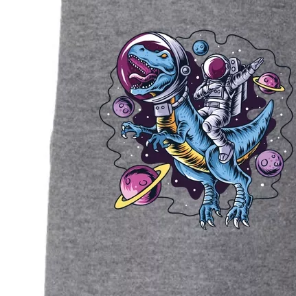 Astronaut Riding A Dinosaur In Space Doggie 3-End Fleece Hoodie