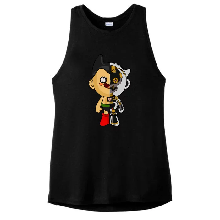 Astroboy Robot Ladies Tri-Blend Wicking Tank