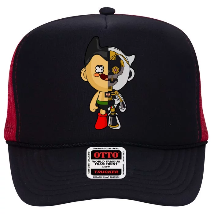 Astroboy Robot High Crown Mesh Trucker Hat