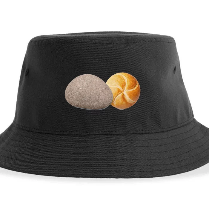 A Rock And A Roll ItS A Rock And A Roll Pictogram Sustainable Bucket Hat