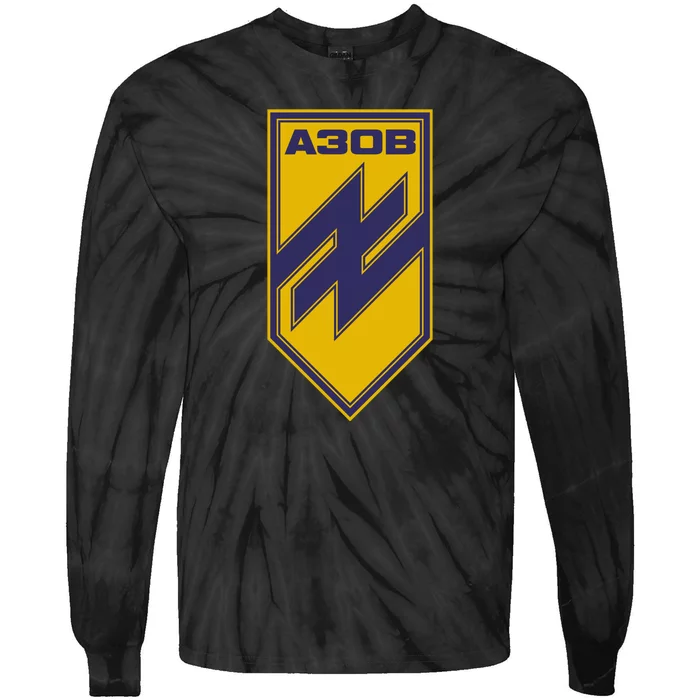 Azov Regiment A30B Azov Battalion Ukraine Tie-Dye Long Sleeve Shirt