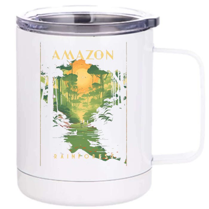 Amazon Rainforest Front & Back 12oz Stainless Steel Tumbler Cup