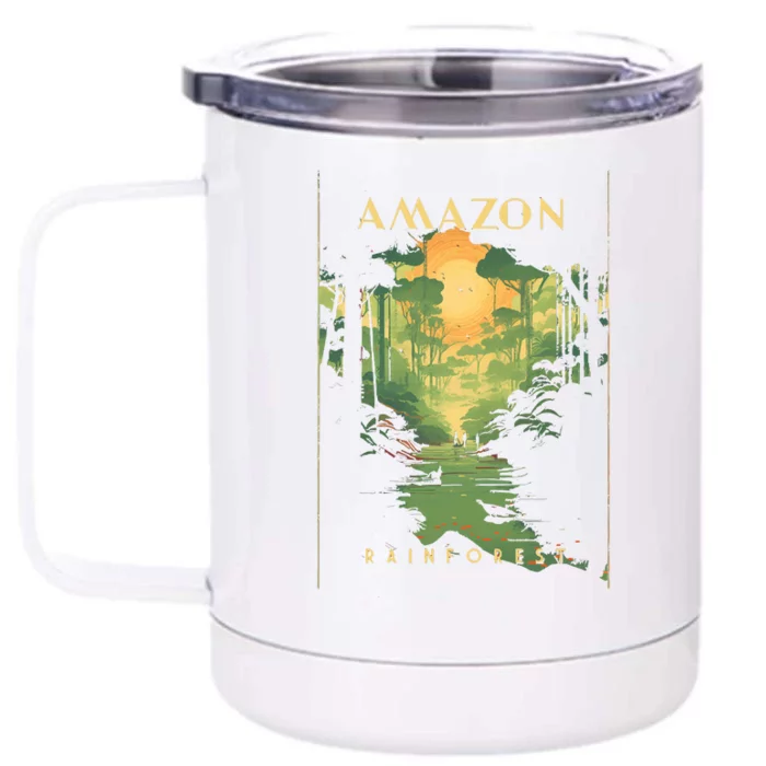 Amazon Rainforest Front & Back 12oz Stainless Steel Tumbler Cup