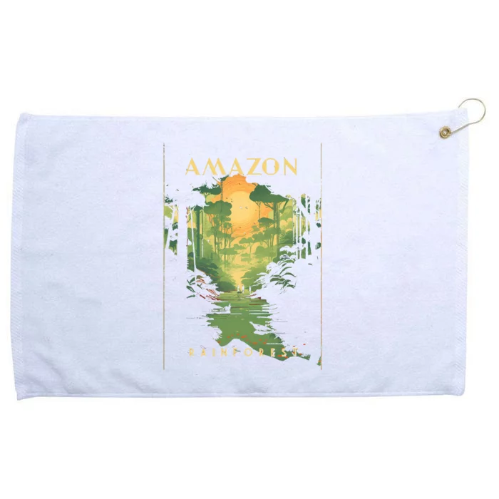 Amazon Rainforest Grommeted Golf Towel