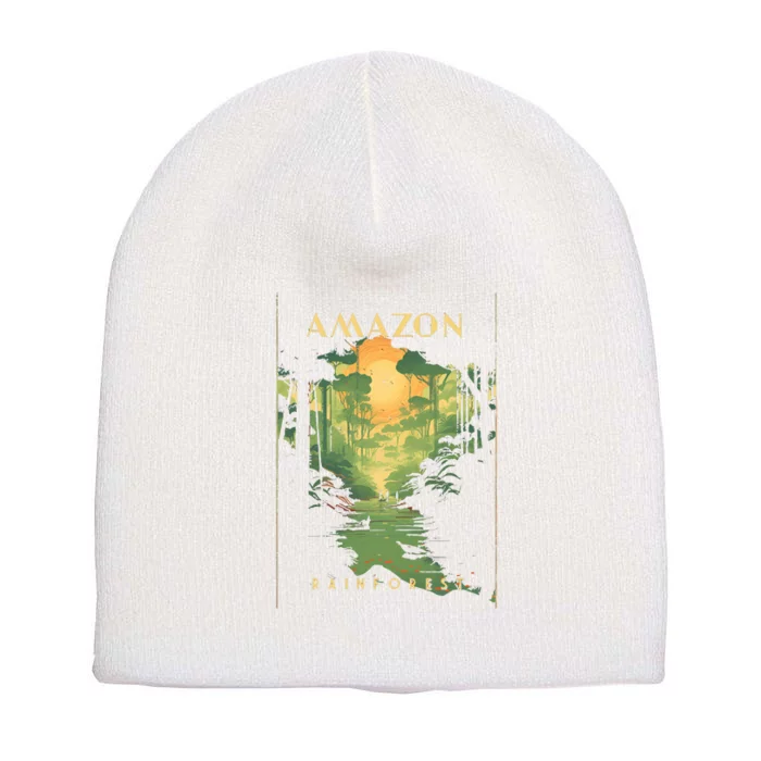 Amazon Rainforest Short Acrylic Beanie