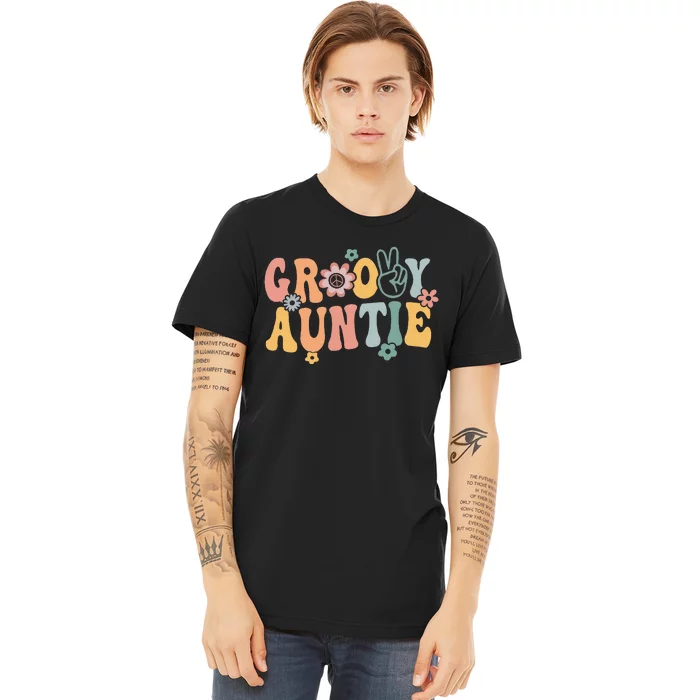 Auntie Retro Aunt Matching Family Premium T-Shirt