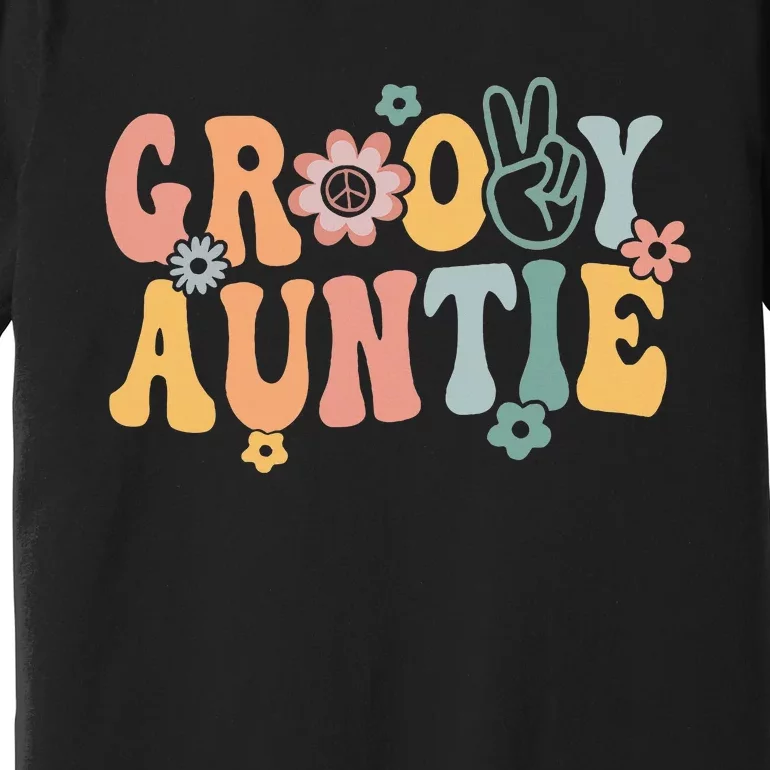 Auntie Retro Aunt Matching Family Premium T-Shirt