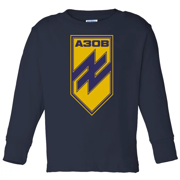 Azov Regiment A30B Azov Battalion Ukraine Toddler Long Sleeve Shirt