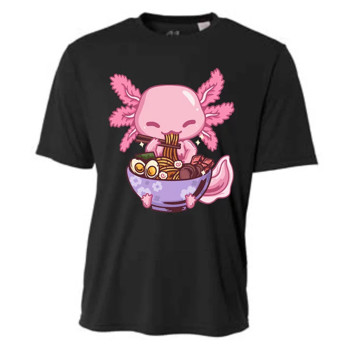 Axolotl Ra Anime Kawaii Eating Cooling Performance Crew T-Shirt