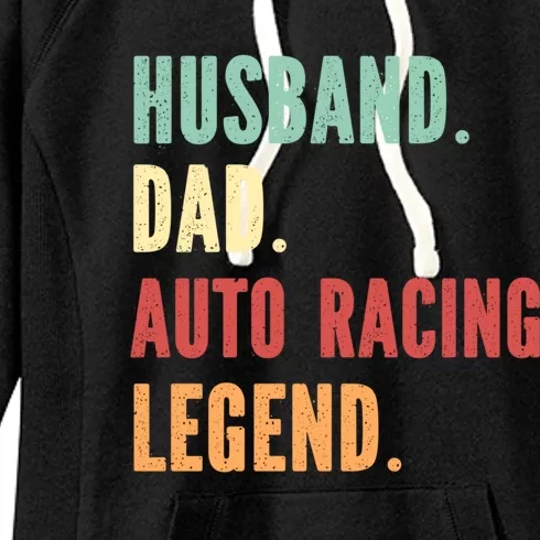 Auto Racing Athlete Dad Husband Father Gift Women's Fleece Hoodie