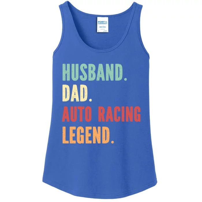 Auto Racing Athlete Dad Husband Father Gift Ladies Essential Tank