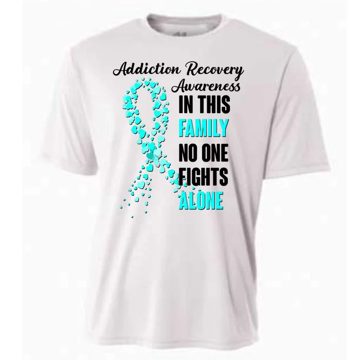 Addiction Recovery Awareness In This Family No One Fight Alone Cooling Performance Crew T-Shirt