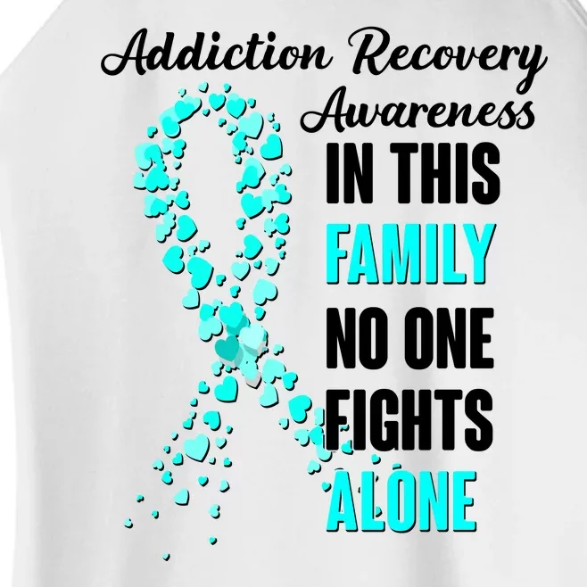 Addiction Recovery Awareness In This Family No One Fight Alone Women’s Perfect Tri Rocker Tank