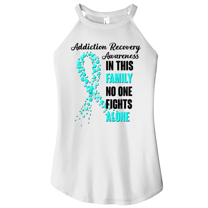 Addiction Recovery Awareness In This Family No One Fight Alone Women’s Perfect Tri Rocker Tank