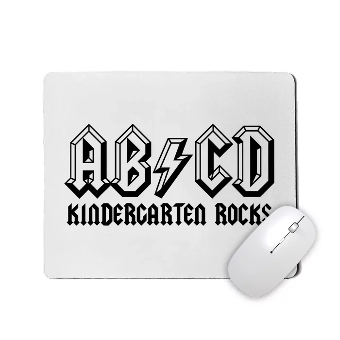 ABCD Rocks Back To School Kindergarten Rocks Funny Teacher Mousepad