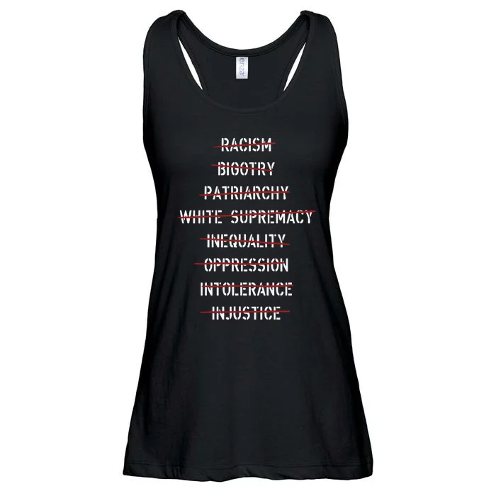 Anti Racism Bigotry Patriarchy White Supremacy Inequality Oppression Intolerance Ladies Essential Flowy Tank