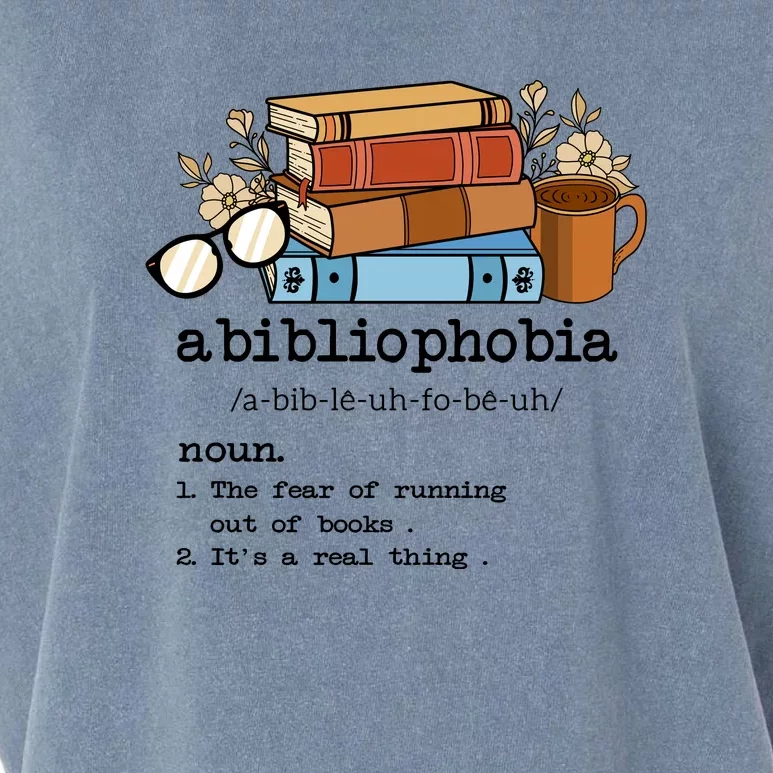 Abibliophobia Reading Books Gift Book Lover Garment-Dyed Women's Muscle Tee