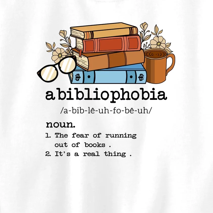 Abibliophobia Reading Books Gift Book Lover Kids Sweatshirt